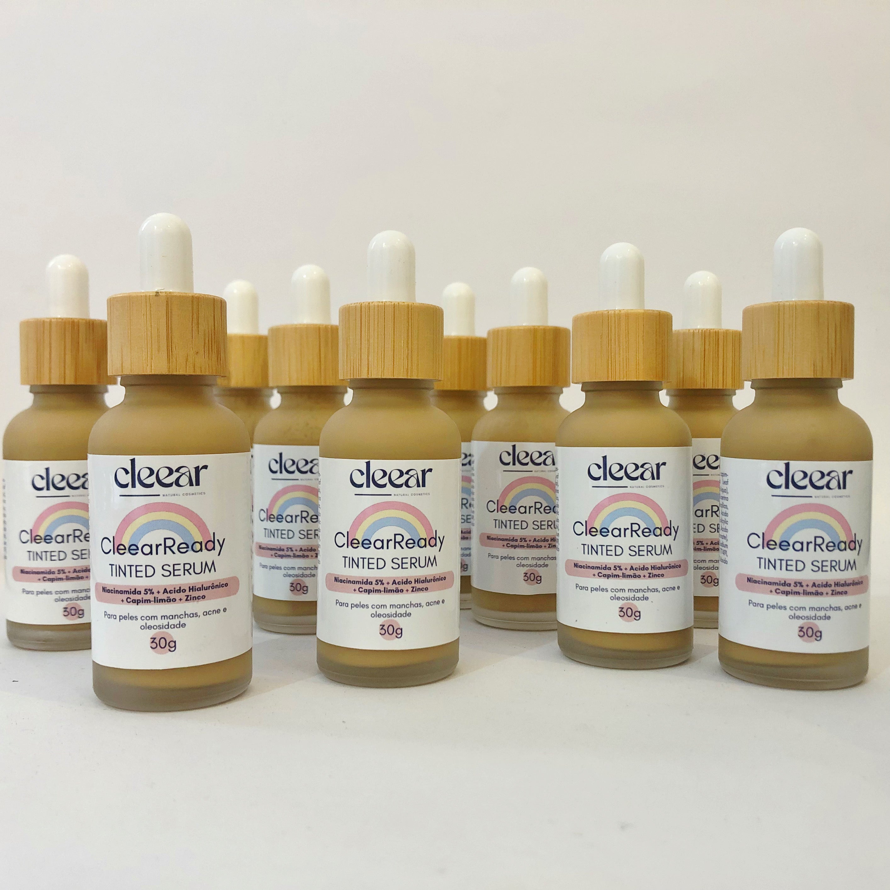 TINTED SERUM Uniformizador Universal - Niacinamida 5% + Ácido Hialurônico + Zinco CleearReady NOVA FÓRMULA