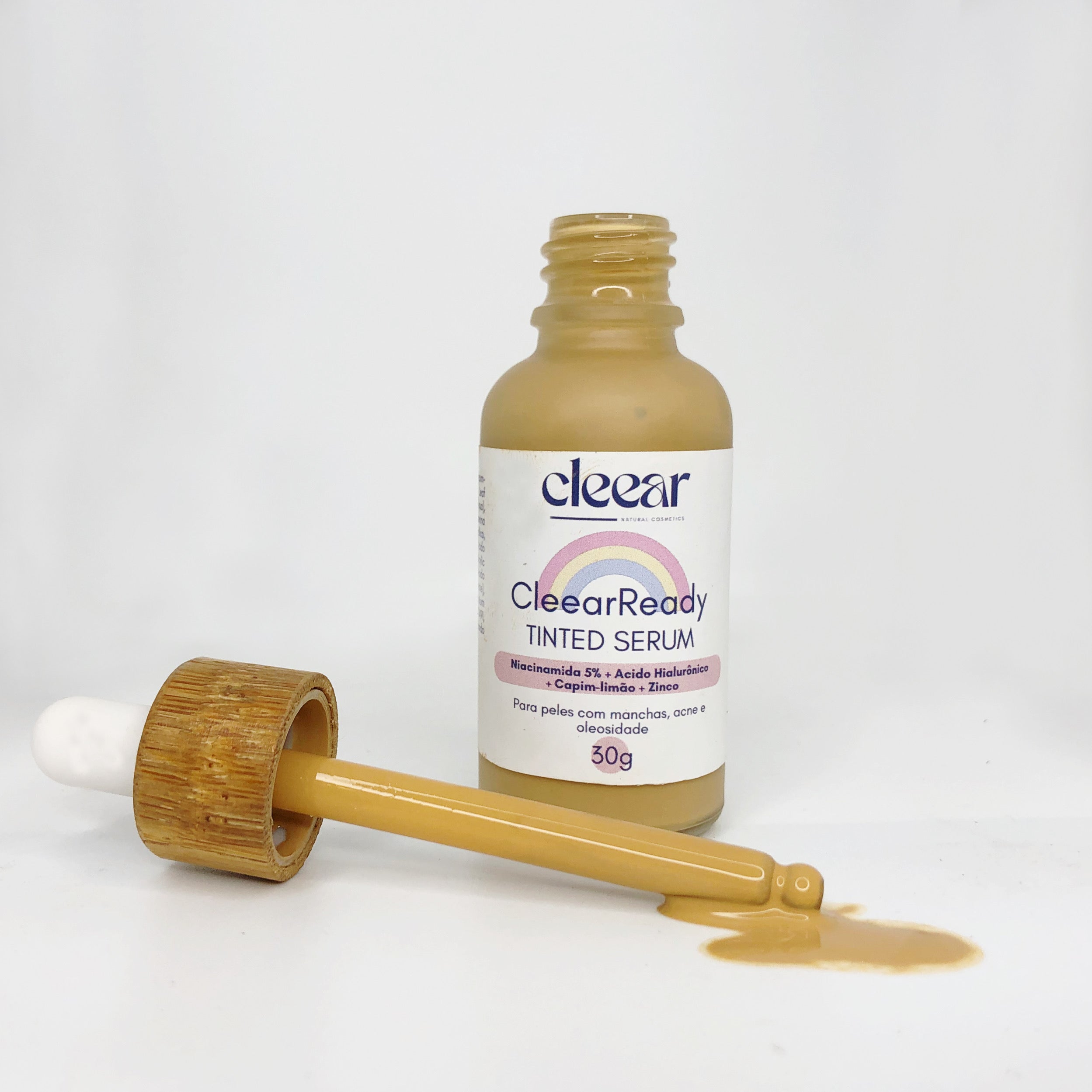 TINTED SERUM Uniformizador Universal - Niacinamida 5% + Ácido Hialurônico + Zinco CleearReady NOVA FÓRMULA