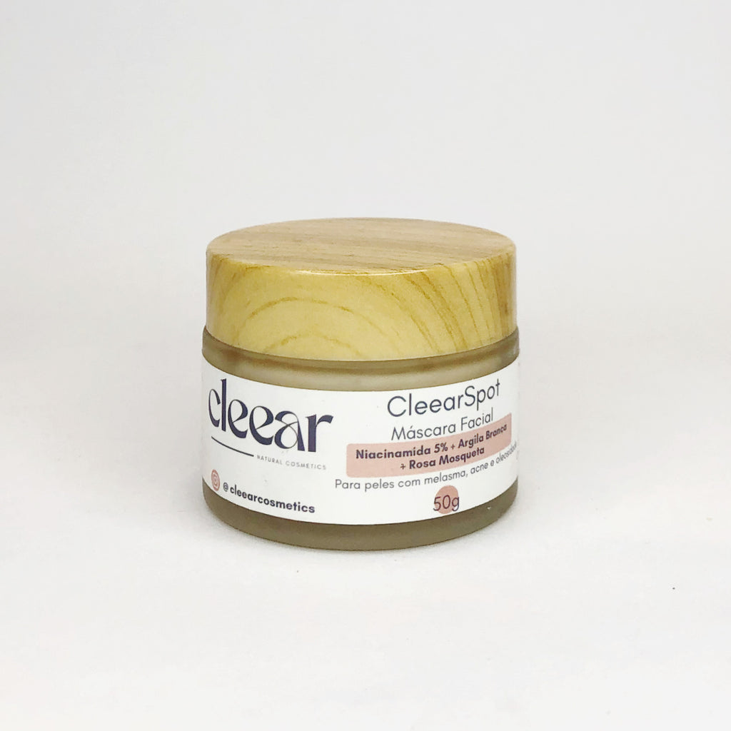 Máscara Transformadora Niacinamida 5% + Argila Branca em Rosa Mosqueta CleearSpot