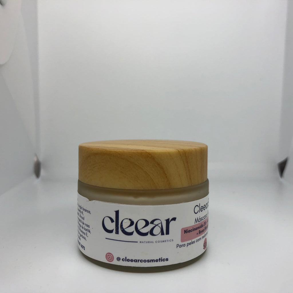 Máscara Transformadora Niacinamida 5% + Argila Branca em Rosa Mosqueta CleearSpot
