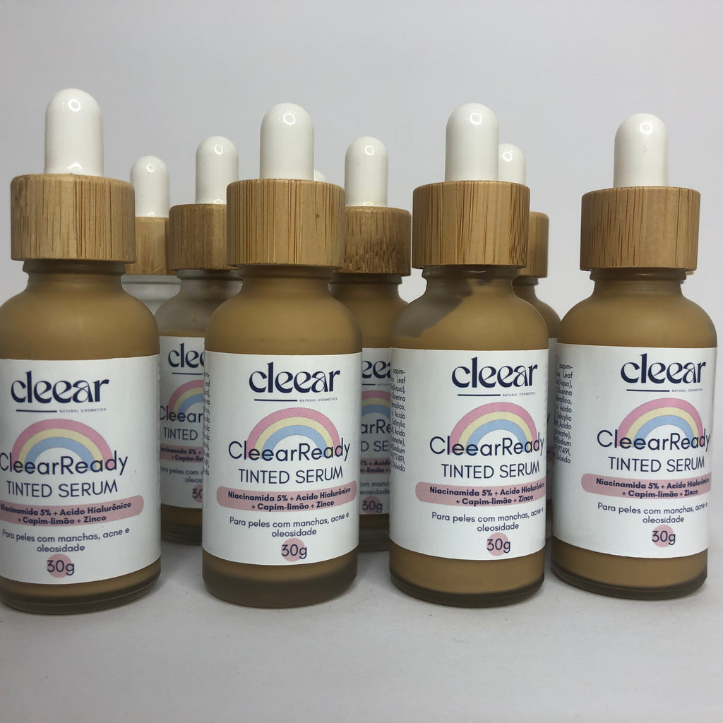 TINTED SERUM Uniformizador Universal - Niacinamida 5% + Ácido Hialurônico + Zinco CleearReady NOVA FÓRMULA